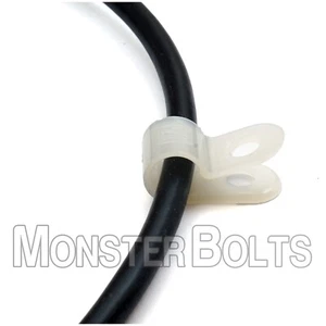 Cantidad a granel 2.500 - Abrazadera de cable estándar 1/8" x .140 x .329 nailon - Hecho en EE. UU. - Imagen 1 de 3