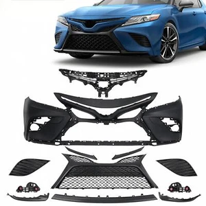 Front Bumper Cover Grilles Assembly For 2018 2019 2020 Toyota Camry SE - Picture 1 of 8