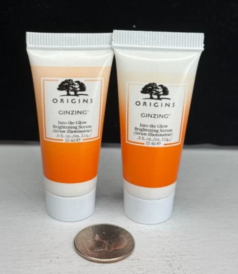 Suero iluminador Origins Ginzing Into The Glow 1 oz total 0,5 oz cada uno [LOTE DE 2 Foto 1 de 4