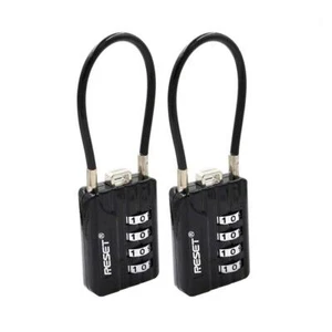 Candado combinado de 4 dígitos RESET-200 con bloqueo de cable de acero de 4 pulgadas para... - Imagen 1 de 5