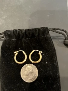 14k Gold Hoop Earrings - Picture 1 of 2
