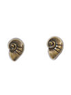 NEW Disney The Little Mermaid Ariel Conch Shell Stud Earrings Gold Tone Jewelry 