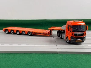 WSI truck models, MAN TGX XLX 6X4 + Semi Lowloader 5 Axle , MICHIELSENS - Picture 1 of 16