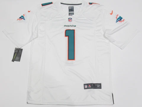 NWT Tua Tagovailoa #1 Miami Dolphins Game on-Field Men's Team Jersey White Cover
