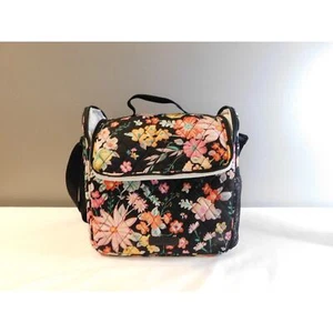 Vera Bradley Black Floral Lunch Cooler/Bag Pre-owned - Picture 1 of 7