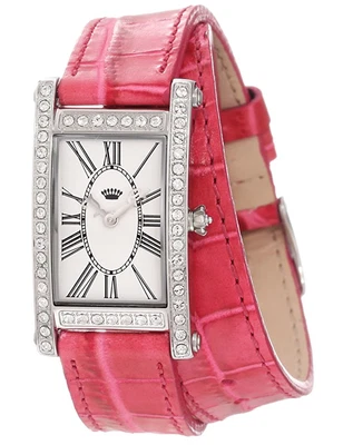 Juicy Couture 1901043 Pink Royal Double Wrap Leather Strap Watch F1298 - image 1 of 3