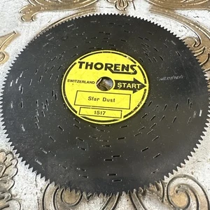 Vintage Thorens Switzerland 4 1/2" Metal Song Disc #1517 “Star Dust” - Picture 1 of 2