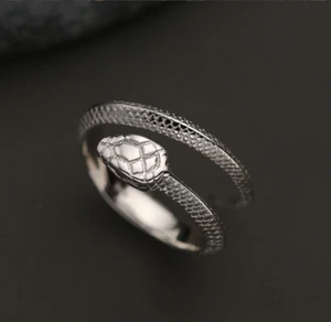 Vintage Snake Ring Unisex Open Ring Fashion Gothic Punk Men's Jewellry Gift Au - Picture 1 of 5