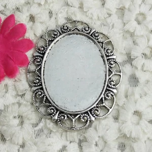 Free Ship 6 Pcs Antique Silver Oval Frame Connectors 56X47MM H-1217 - Imagen 1 de 4