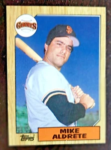 1987 Topps #71 Mike Aldrete primera base-OF novato San Francisco GIANTS EX envío gratuito - Imagen 1 de 1