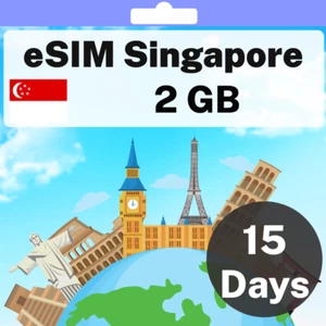 eSIM Singapore - 2 GB - 15 Days - Travel eSIM | QR code activation - Photo 1 sur 3