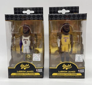 Funko Gold NBA Premium Vinyl Figure 5” Lebron James Chase & Common Set - Picture 1 of 9