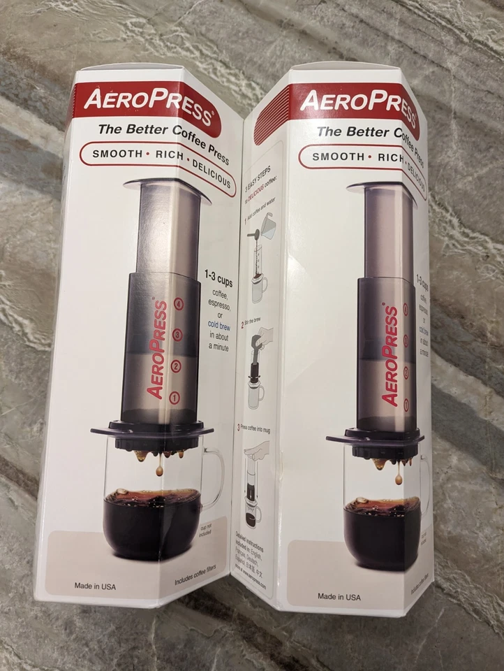 2 NUEVOS Kit de Prensa de Café Portátil de Viaje AeroPress Sellados Foto 1 de 1