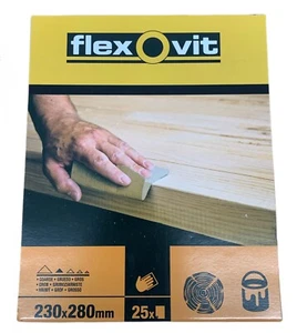 25 SHEETS 70 GRIT GLASSPAPER SANDPAPER 23CM X 28CM FLEXOVIT NORTON RDG - Picture 1 of 1
