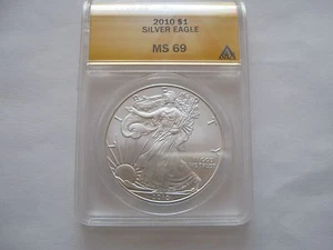 2010 Silver Eagle MS 69 ANACS - Picture 1 of 12