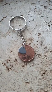 LUCKY PENNY HEART KEYRING-FREE POSTAGE - Foto 1 di 3