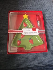 Plato para servir árbol de Navidad Hallmark con esparcidor iluminado - Usado - Imagen 1 de 3