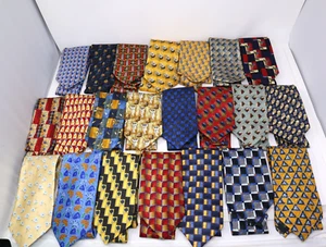 Riesiges Set mit 22 Vintage Ermenegildo Zegna bedruckten Seidenkrawatten Italien - Bild 1 von 23