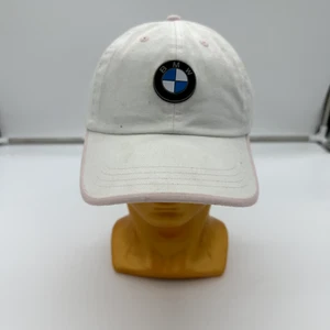 NWT BMW white hat cap adjustable hook and loop - Picture 1 of 10