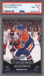 🏒 2010 Upper Deck Young Guns Taylor Hall #219 PSA 8 Rc NHL Rookie Bruins UD YG