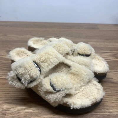 Papillio Birkenstock Womens Arizona Big Buckle Shearling Teddy Comfy Size 41 - Image 1 of 4