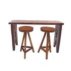 Mini Desk Stool Wooden Decor Multipurpose 1/12 Scale Bar Table High Chair For