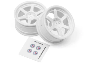 HPI 1/10 HRE C106 6 SPOKE WHEEL 26mm WHITE 6mm OFFSET (2pcs) #112813 - Picture 1 of 2