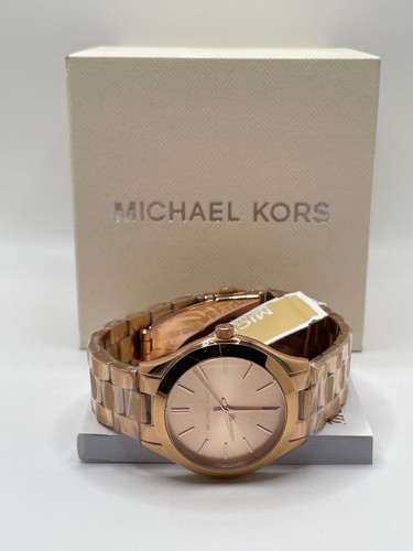 Orologio da polso analogico Michael Kors Mini Slim Runway MK3513 donna oro rosa