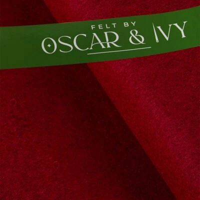 Handicraft Wool/Viscose Felt Fabric Material - Marl Red - Felt By Oscar & Ivy - Image 1 of 3