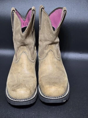 Ariat 10000822 Fatbaby Sz 5.5B Pink Lining Round Toe Youth Boots - Image 1 of 4