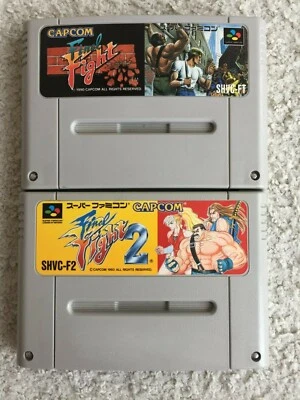 LOT Final Fight 1 2 SFC Nintendo Super Famicom SNES NTSC-J Japanese ver - Image 1 of 4