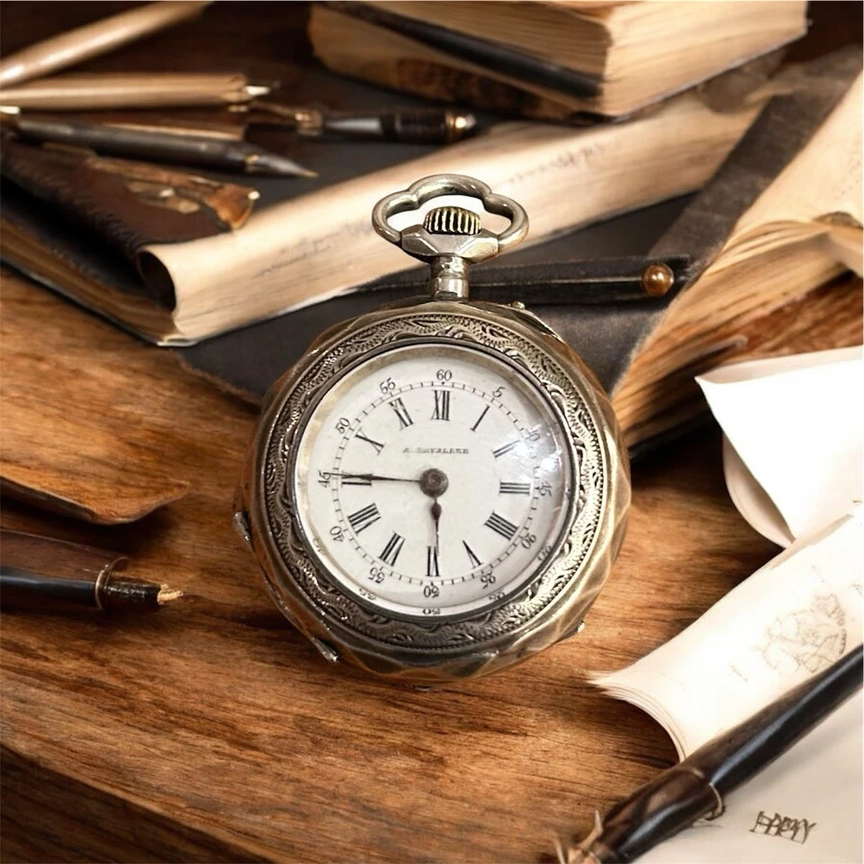 Extremely Rare Collectible Antique Pocket Watch Albert Lavallee Geneva Swiss - Image 1 of 4