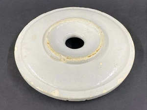 LID ONLY Stoneware ANTIQUE Crock Churn Primitive 7 7/8" Diameter - HEAVY 2+ LBS - Picture 1 of 13