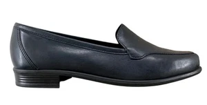 Naturalizer Lori Women’s Block Heels Leather Loafer Navy Slip On Shoes Size 7 W - Picture 1 of 7
