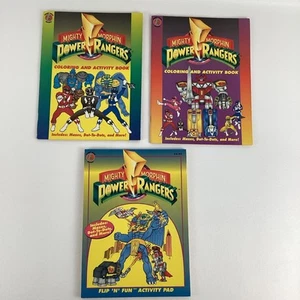 Power Rangers Coloring Activity Books Flip N Fun Pad Mighty Morphin Vintage 90s - Picture 1 of 11