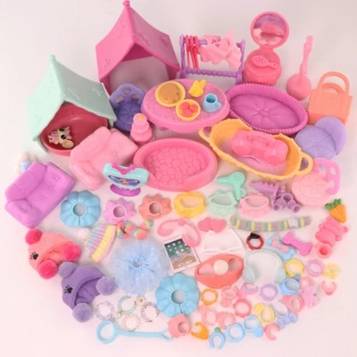 Accesorios Aleatorios 35 Piezas Mini Tienda de Mascotas Collar Silla Casa Niño Adorable Regalo Raro Foto 1 de 4