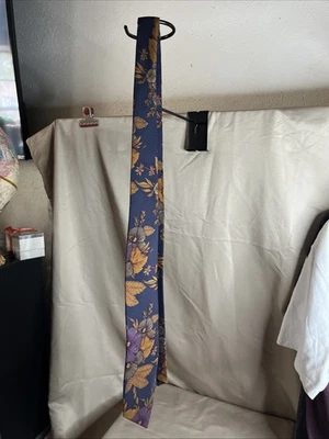 Corbata para hombre Polo Ralph Lauren, 100 % seda, patrón floral, vintage hecha a mano en EE. UU. Foto 1 de 4