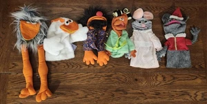 Raro conjunto de 6 marionetas de mano de tela vintage de The Puppet Factory años 70 y 80 12" - Imagen 1 de 15