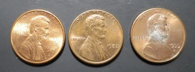 3 Error Coins 1988 D Bubble 1982 (Large Date 2.5g) Die Chip 1995D Die Break - Image 1 of 4