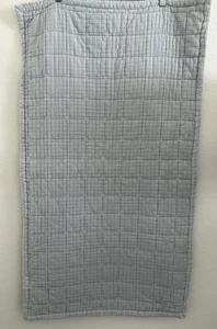 UGG Light Blue/Grey Quilted Super Soft 100% Cotton Single King Sham, Zip Closure - Picture 1 of 9