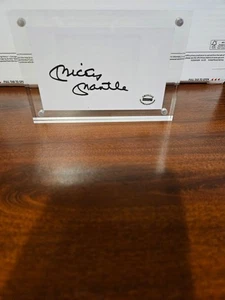 Mickey Mantle Signed 3x5 Autographed Index Card w/ COA  & Case NY Yankees HOF - Picture 1 of 5