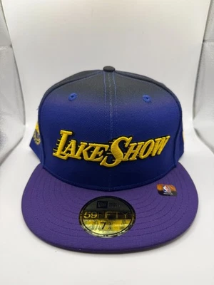 Chapéu ajustável New Era 59Fifty Los Angeles Lakers City Edition 7 3/4 roxo/preto - Imagem 1 de 4