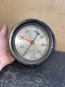 Antique Brass Bezel Ashcroft Altitude 70 Gauge Steampunk Mancave - Picture 1 of 10