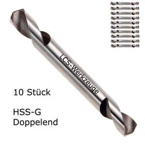 10 x HSS-G Doppelendbohrer Spiralbohrer 5,0 mm Metall HSSG Bohrer geschliffen - Bild 1 von 2