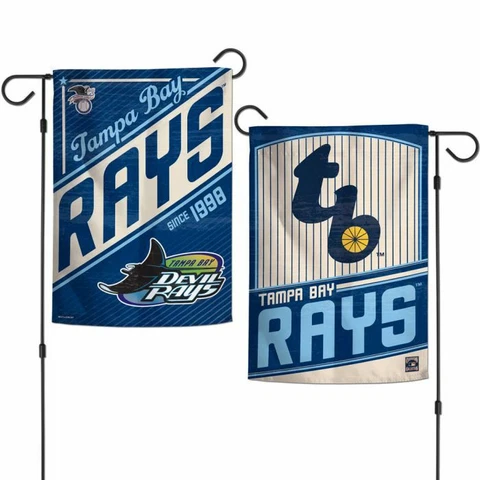 TAMPA BAY RAYS COOPERSTOWN STYLE 2 SIDED GARDEN FLAG 12"X18" YARD BANNER Cover