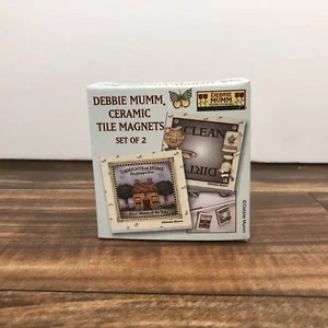 Brand new Debbie Mumm Ceramic Tile Magnets Set of 2 - Dish Washer and Thoughts - Picture 1 of 6