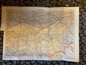 VINTAGE POST WAR MAP-AUSTRIA- 1951 , Steiermark Etc - Picture 1 of 3