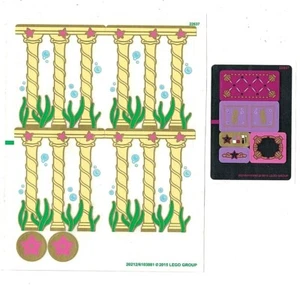 LEGO DISNEY PRINCESS Ariel's Undersea Palace *HOJAS ADHESIVAS 1&2* 41063 NUEVO - Imagen 1 de 3