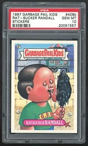 1987 Topps Garbage Pail Kids 10th Series 408b Rat-Sucker Randall PSA 10 GEM MINT - Picture 1 of 2