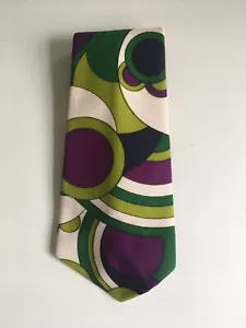 Vintage 1970's Wide Necktie Neck Tie Made in UK (H) - Picture 1 of 4
